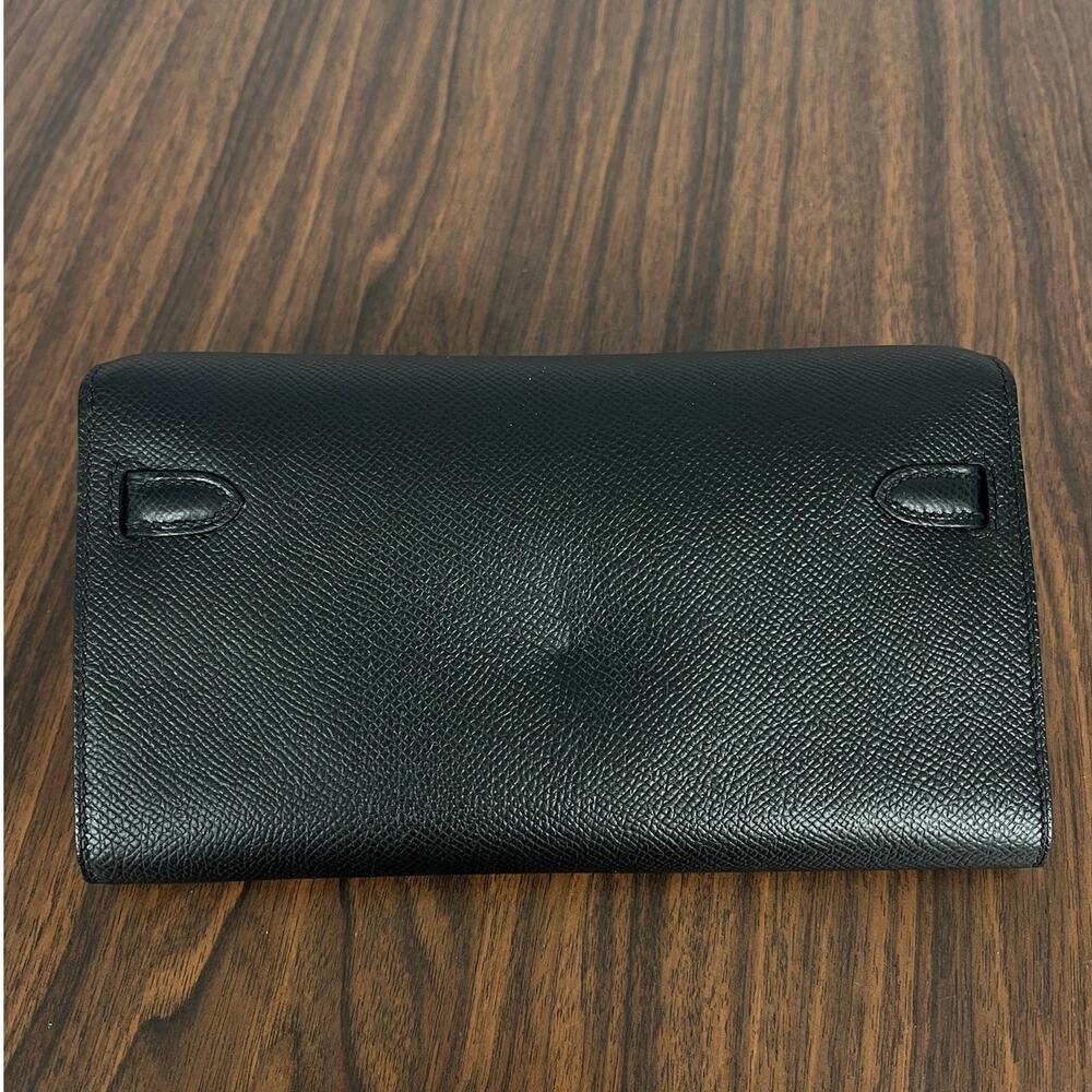 Hermes Womens OS Quiet Luxury Old Money Minimalist Chic Kelly Long Wallet Clutch - Picture 5 of 14
